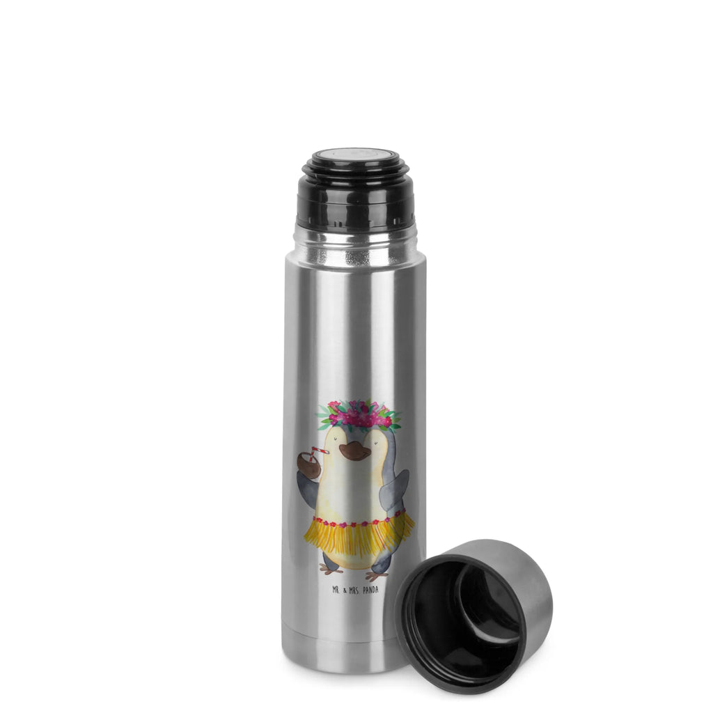 Thermos Flask Penguin coconut Thermoskanne, Pinguin, Aloha, Urlaub, Hawaii, Kokosnuss, Pinguine