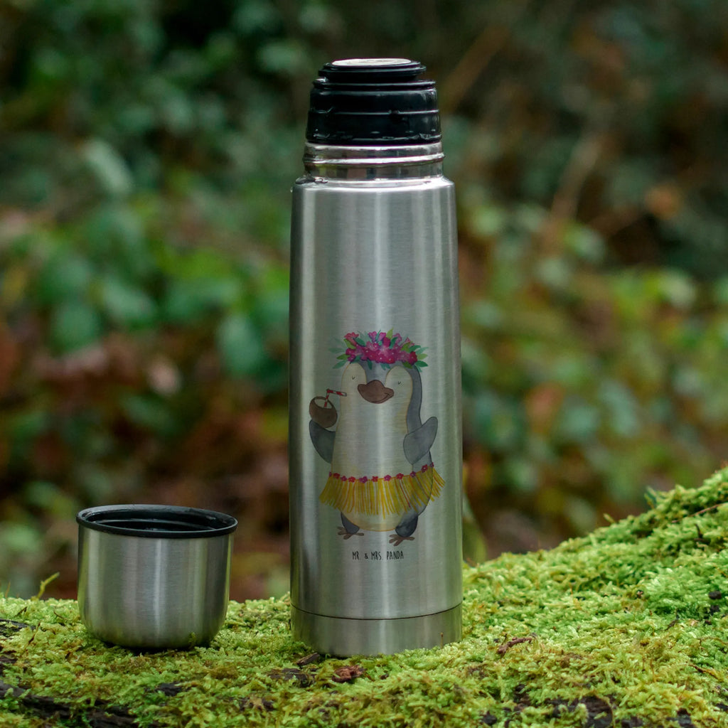 Thermos Flask Penguin coconut Thermoskanne, Pinguin, Aloha, Urlaub, Hawaii, Kokosnuss, Pinguine