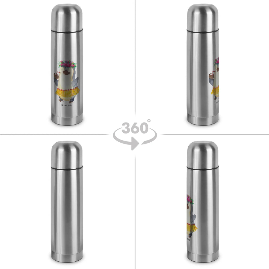 Thermos Flask Penguin coconut Thermoskanne, Pinguin, Aloha, Urlaub, Hawaii, Kokosnuss, Pinguine