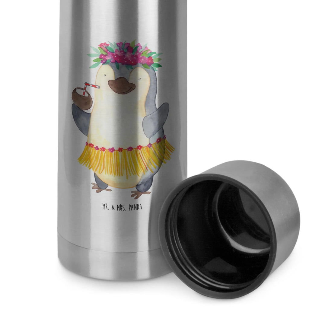 Thermos Flask Penguin coconut Thermoskanne, Pinguin, Aloha, Urlaub, Hawaii, Kokosnuss, Pinguine