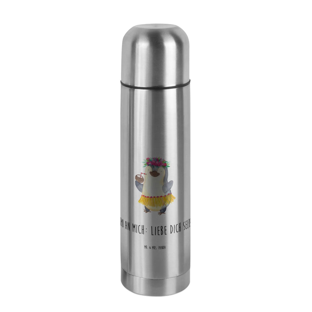 Thermos Flask Penguin coconut Thermoskanne, Pinguin, Aloha, Urlaub, Hawaii, Kokosnuss, Pinguine