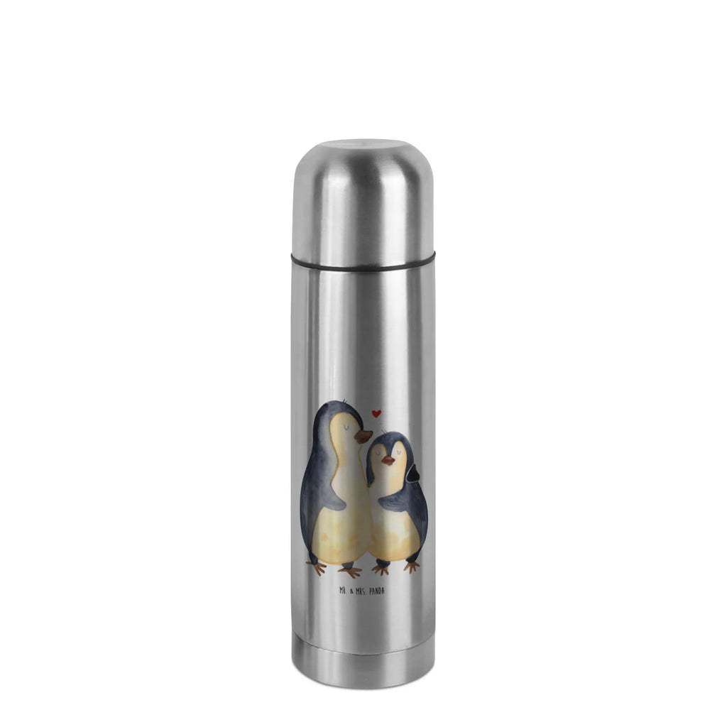 Thermos Flask Penguin embrace Thermoskanne, Pinguin, Liebe, Verlobung, Liebesgeschenk, Liebespaar, Hochzeitstag, Jahrestag, Hochzeit, Liebesbeweis, Hochzeitsgeschenk