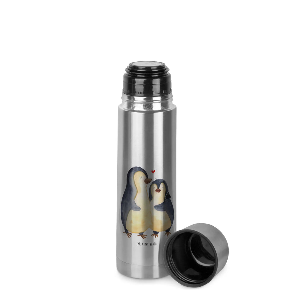 Thermos Flask Penguin embrace Thermoskanne, Pinguin, Liebe, Verlobung, Liebesgeschenk, Liebespaar, Hochzeitstag, Jahrestag, Hochzeit, Liebesbeweis, Hochzeitsgeschenk