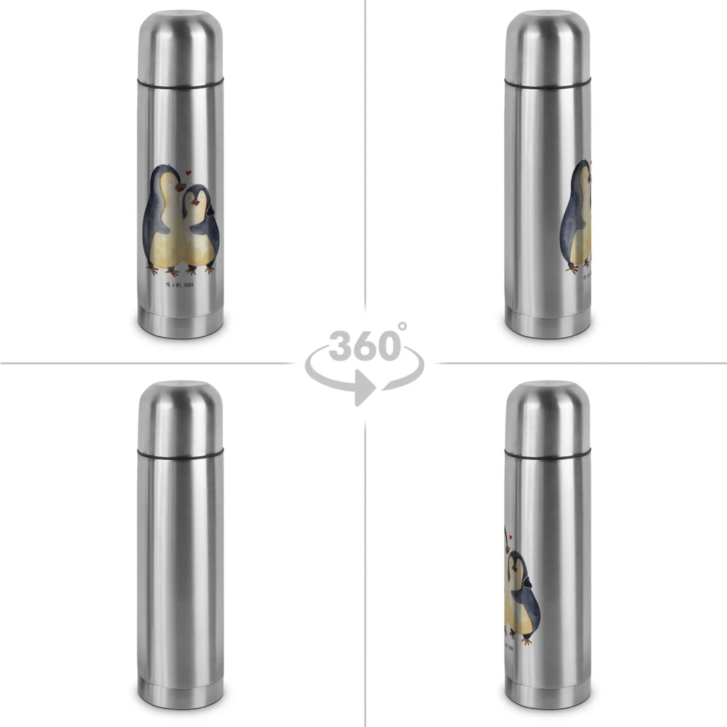 Thermos Flask Penguin embrace Thermoskanne, Pinguin, Liebe, Verlobung, Liebesgeschenk, Liebespaar, Hochzeitstag, Jahrestag, Hochzeit, Liebesbeweis, Hochzeitsgeschenk