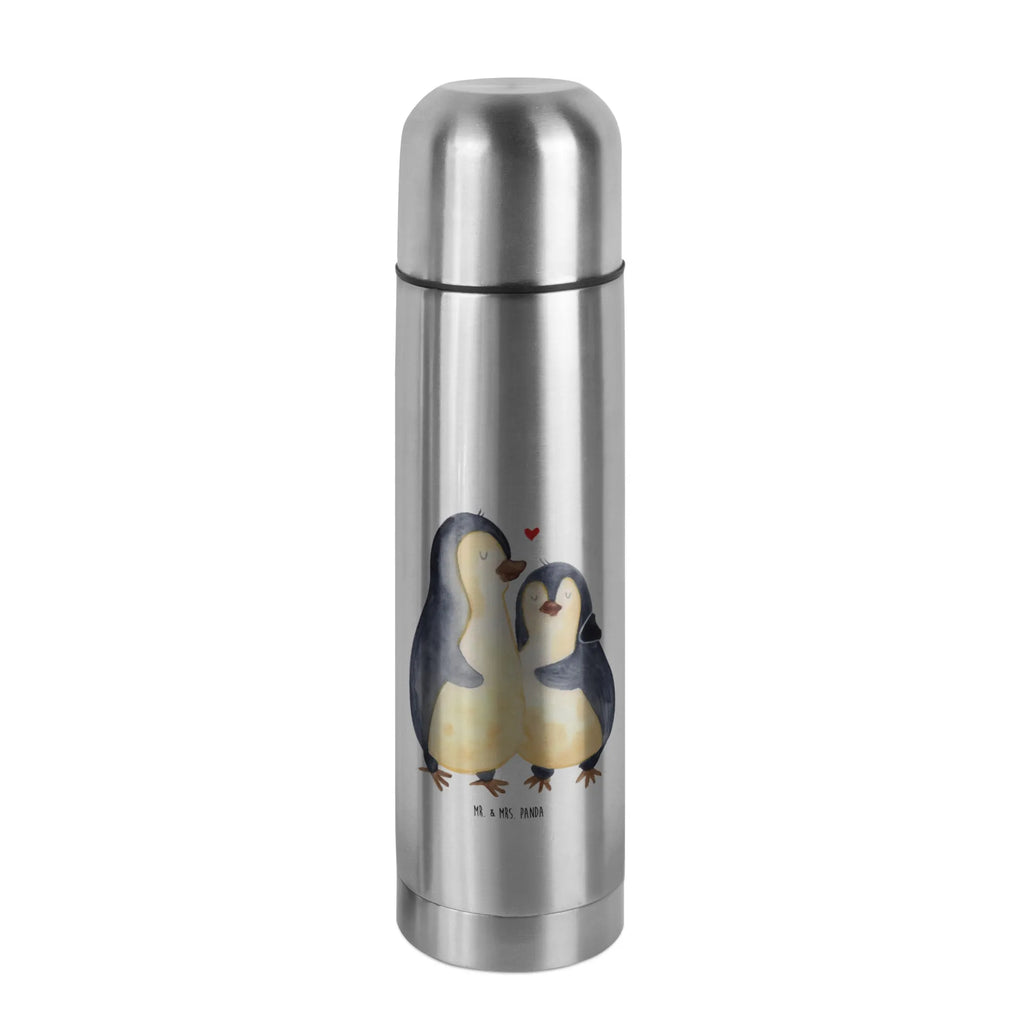 Thermos Flask Penguin embrace Thermoskanne, Pinguin, Liebe, Verlobung, Liebesgeschenk, Liebespaar, Hochzeitstag, Jahrestag, Hochzeit, Liebesbeweis, Hochzeitsgeschenk