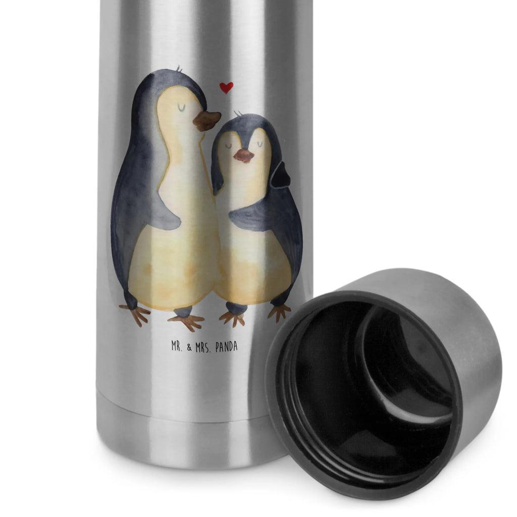 Thermos Flask Penguin embrace Thermoskanne, Pinguin, Liebe, Verlobung, Liebesgeschenk, Liebespaar, Hochzeitstag, Jahrestag, Hochzeit, Liebesbeweis, Hochzeitsgeschenk