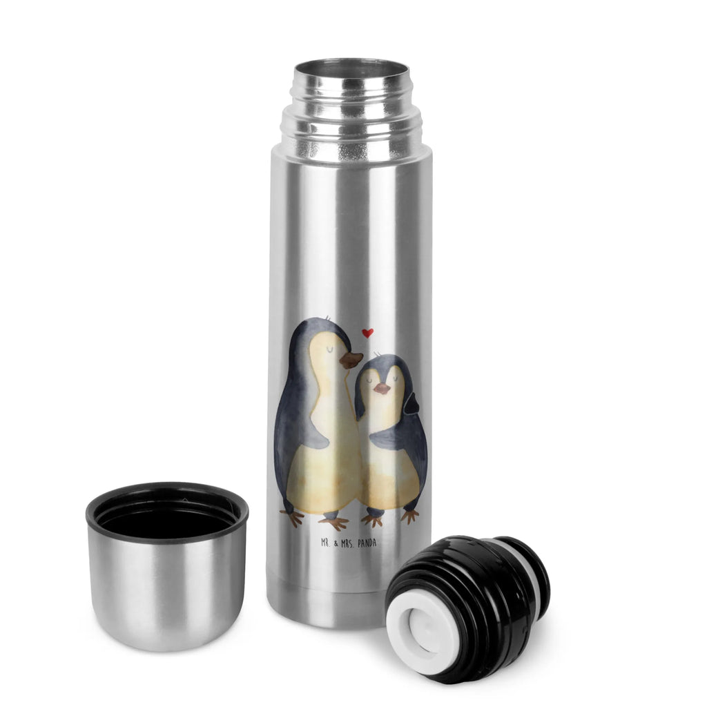 Thermos Flask Penguin embrace Thermoskanne, Pinguin, Liebe, Verlobung, Liebesgeschenk, Liebespaar, Hochzeitstag, Jahrestag, Hochzeit, Liebesbeweis, Hochzeitsgeschenk