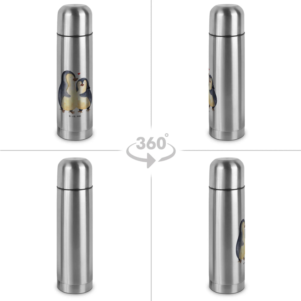 Thermos Flask Penguin embrace Thermoskanne, Pinguin, Liebe, Verlobung, Liebesgeschenk, Liebespaar, Hochzeitstag, Jahrestag, Hochzeit, Liebesbeweis, Hochzeitsgeschenk