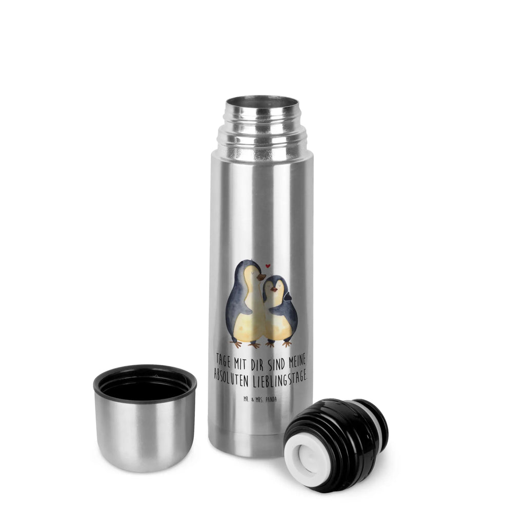 Thermos Flask Penguin embrace Thermoskanne, Pinguin, Liebe, Verlobung, Liebesgeschenk, Liebespaar, Hochzeitstag, Jahrestag, Hochzeit, Liebesbeweis, Hochzeitsgeschenk