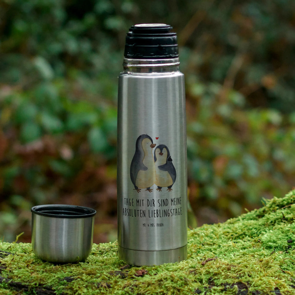 Thermos Flask Penguin embrace Thermoskanne, Pinguin, Liebe, Verlobung, Liebesgeschenk, Liebespaar, Hochzeitstag, Jahrestag, Hochzeit, Liebesbeweis, Hochzeitsgeschenk