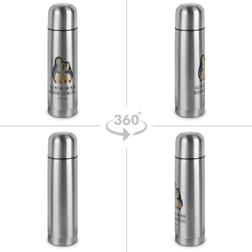 Thermos Flask Penguin embrace Thermoskanne, Pinguin, Liebe, Verlobung, Liebesgeschenk, Liebespaar, Hochzeitstag, Jahrestag, Hochzeit, Liebesbeweis, Hochzeitsgeschenk