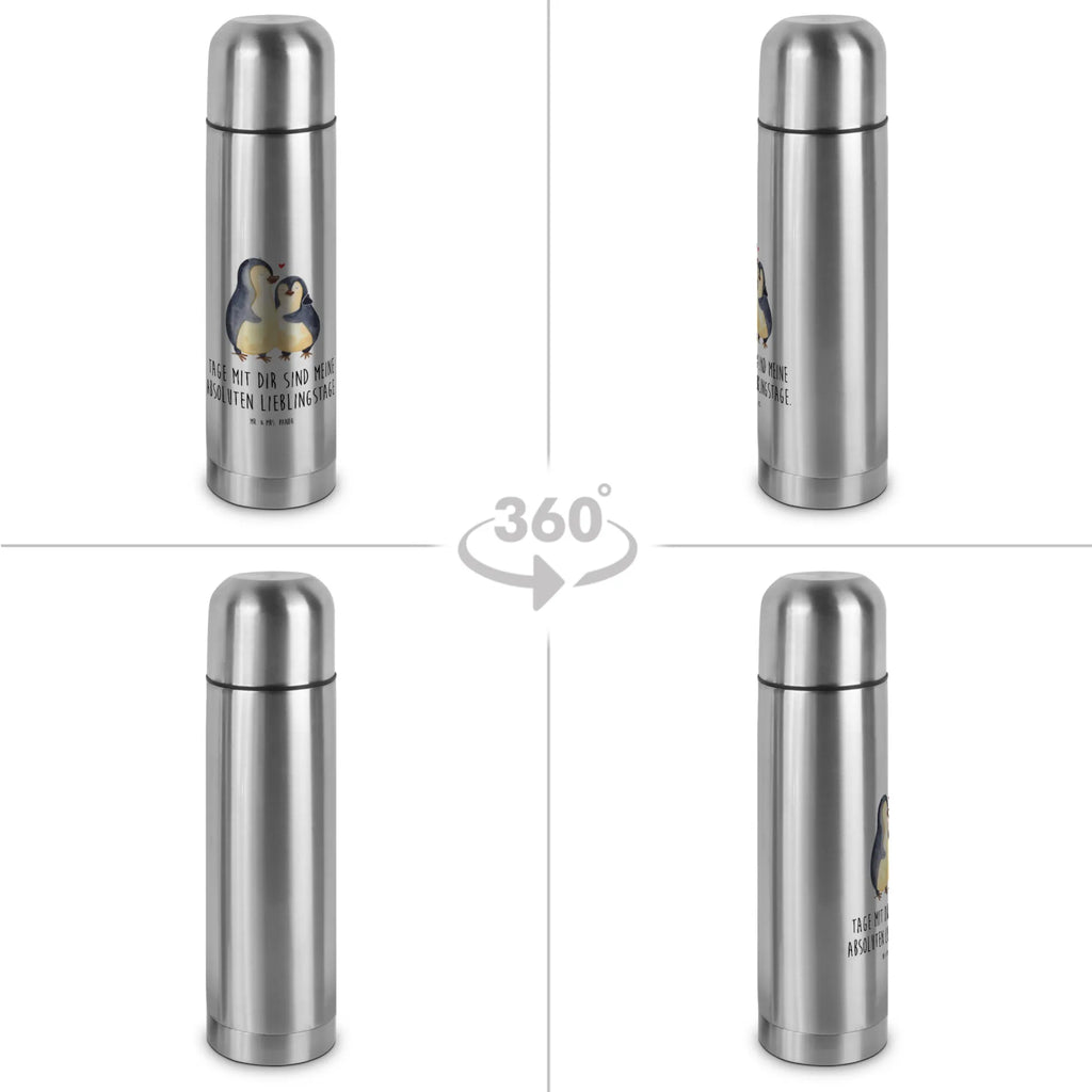 Thermos Flask Penguin embrace Thermoskanne, Pinguin, Liebe, Verlobung, Liebesgeschenk, Liebespaar, Hochzeitstag, Jahrestag, Hochzeit, Liebesbeweis, Hochzeitsgeschenk