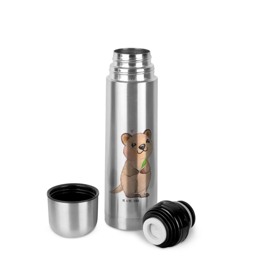 Thermos Flask Quokka Happy Thermoskanne, Tiermotive, Gute Laune, lustige Sprüche, Tiere, Lustiger Spruch, Dinge erledigen, Niedliches Tier, Verschieben, Aufschieberitis, Quokka