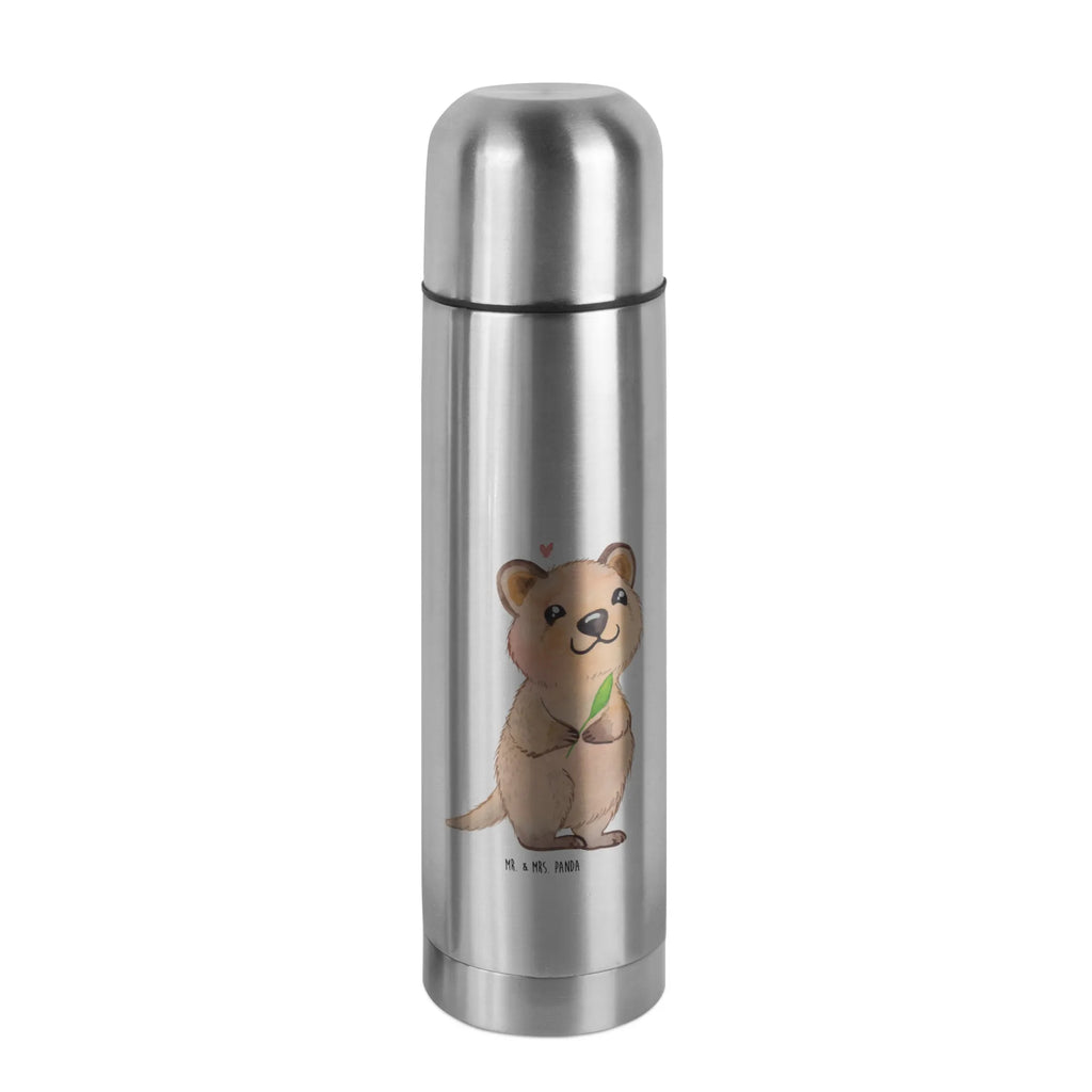 Thermos Flask Quokka Happy Thermoskanne, Tiermotive, Gute Laune, lustige Sprüche, Tiere, Lustiger Spruch, Dinge erledigen, Niedliches Tier, Verschieben, Aufschieberitis, Quokka