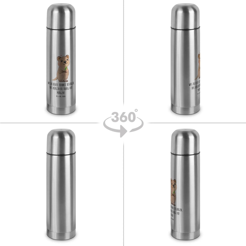 Thermos Flask Quokka Happy Thermoskanne, Tiermotive, Gute Laune, lustige Sprüche, Tiere, Lustiger Spruch, Dinge erledigen, Niedliches Tier, Verschieben, Aufschieberitis, Quokka