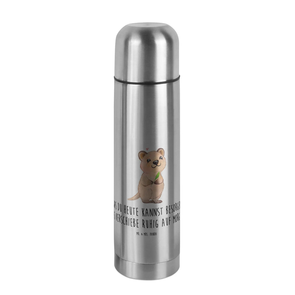 Thermos Flask Quokka Happy Thermoskanne, Tiermotive, Gute Laune, lustige Sprüche, Tiere, Lustiger Spruch, Dinge erledigen, Niedliches Tier, Verschieben, Aufschieberitis, Quokka
