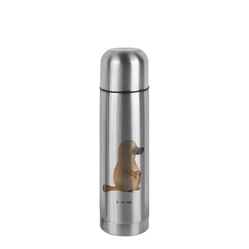Thermos Flask platypus courage Thermoskanne, Meerestiere, Meer, Urlaub, Training, Lebensweisheit, Motivation, Neuanfang, Weltreise, Schnabeltier, Arbeit, Büro, Neustart, Mut, Raodtrip, mutig, Schnabeltiere