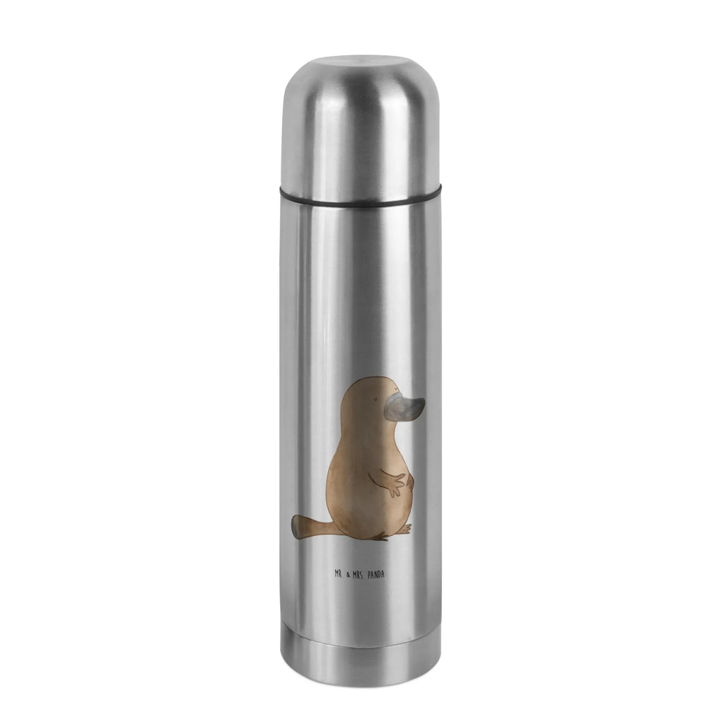 Thermos Flask platypus courage Thermoskanne, Meerestiere, Meer, Urlaub, Training, Lebensweisheit, Motivation, Neuanfang, Weltreise, Schnabeltier, Arbeit, Büro, Neustart, Mut, Raodtrip, mutig, Schnabeltiere