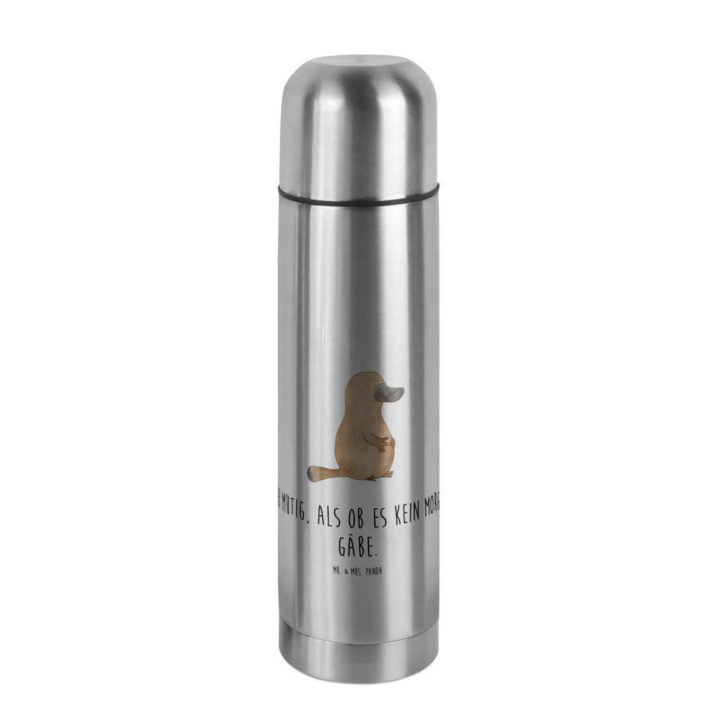 Thermos Flask platypus courage Thermoskanne, Meerestiere, Meer, Urlaub, Training, Lebensweisheit, Motivation, Neuanfang, Weltreise, Schnabeltier, Arbeit, Büro, Neustart, Mut, Raodtrip, mutig, Schnabeltiere