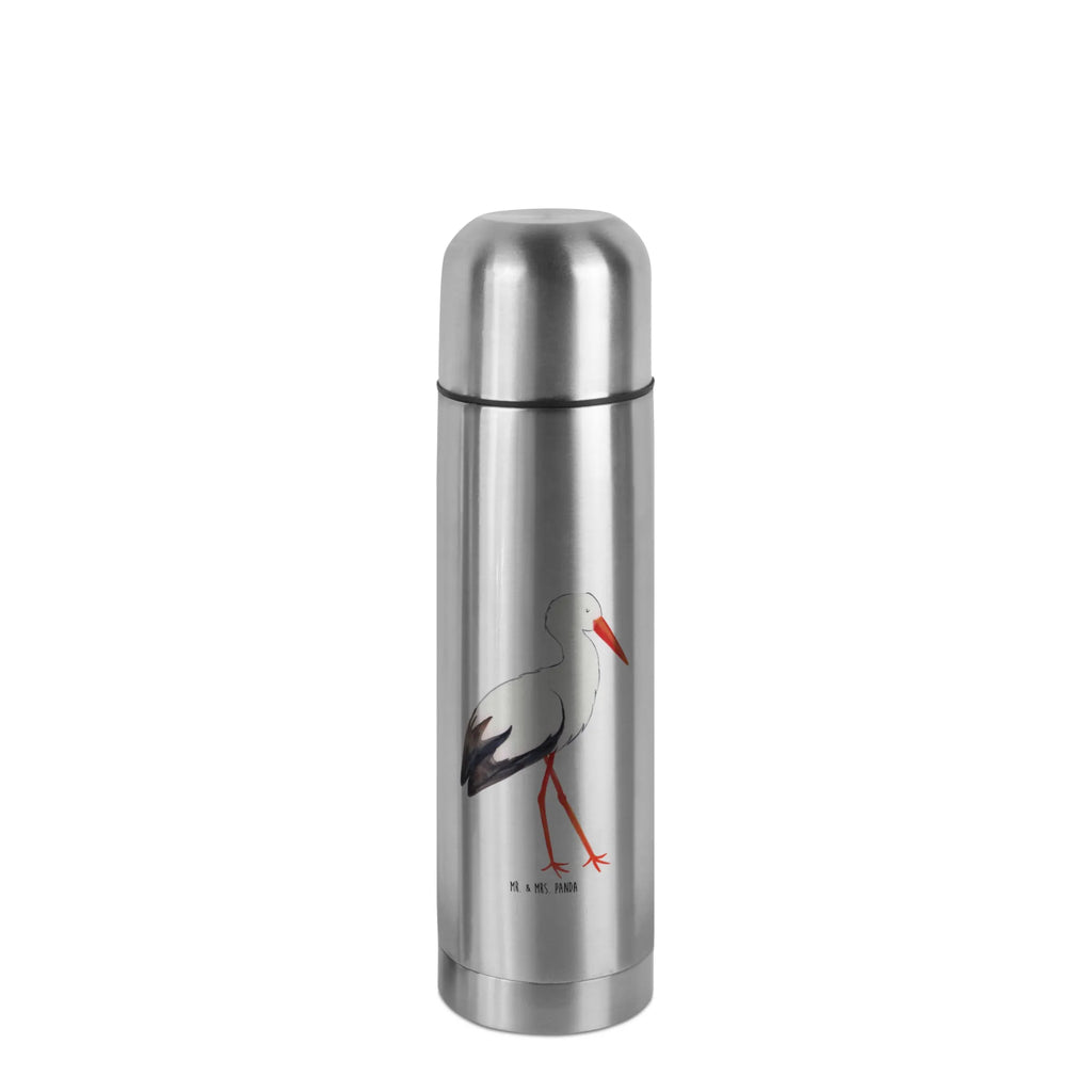 Thermos Flask Stork Thermoskanne, Tiermotive, Gute Laune, lustige Sprüche, Tiere, Geburt, Schwangerschaft, Babybauch, Störche, Mutter, Schwanger, Mutter werden, Storch, Baby, Mütter