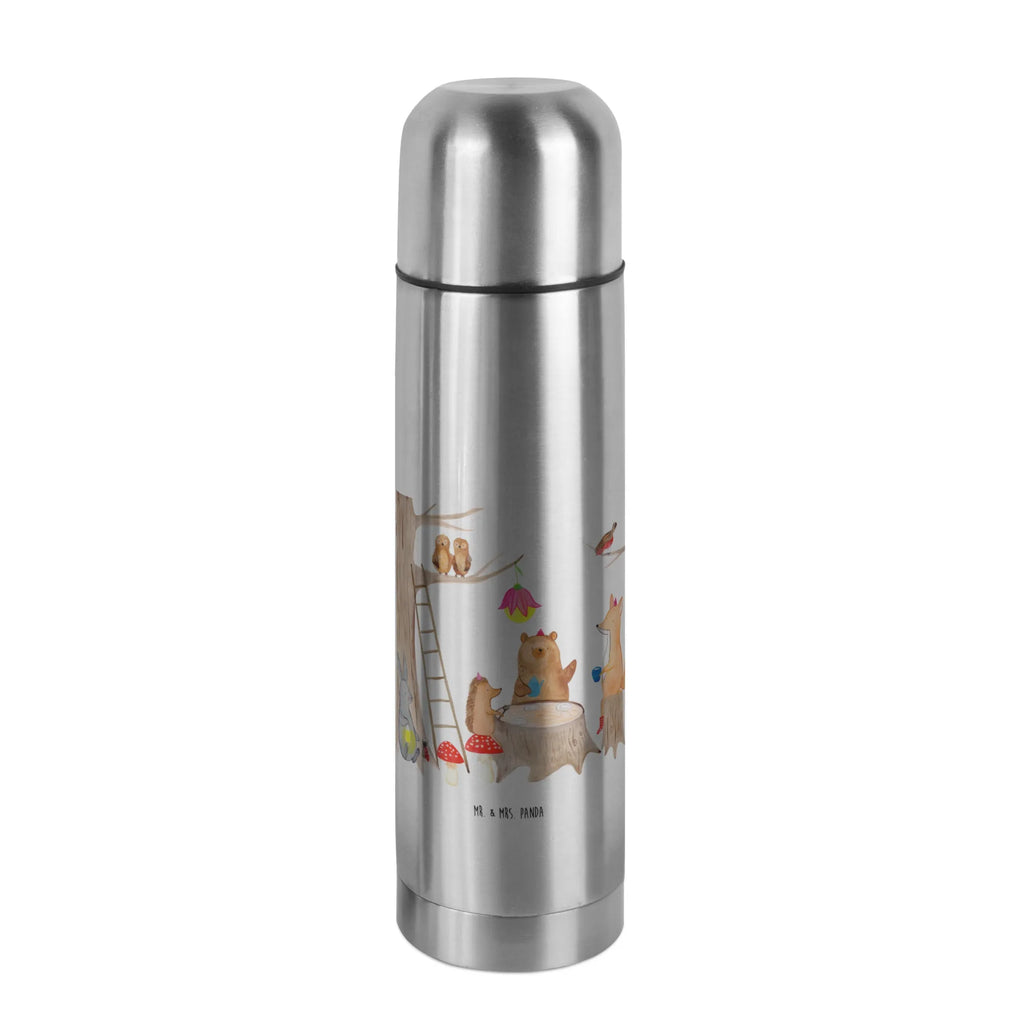Thermos Flask forest animals picnic Thermoskanne, Tiermotive, Gute Laune, lustige Sprüche, Tiere, Fuchs, Waldtiere, Maus, Hase, Igel, Picknick, Wald, Eichhörnchen