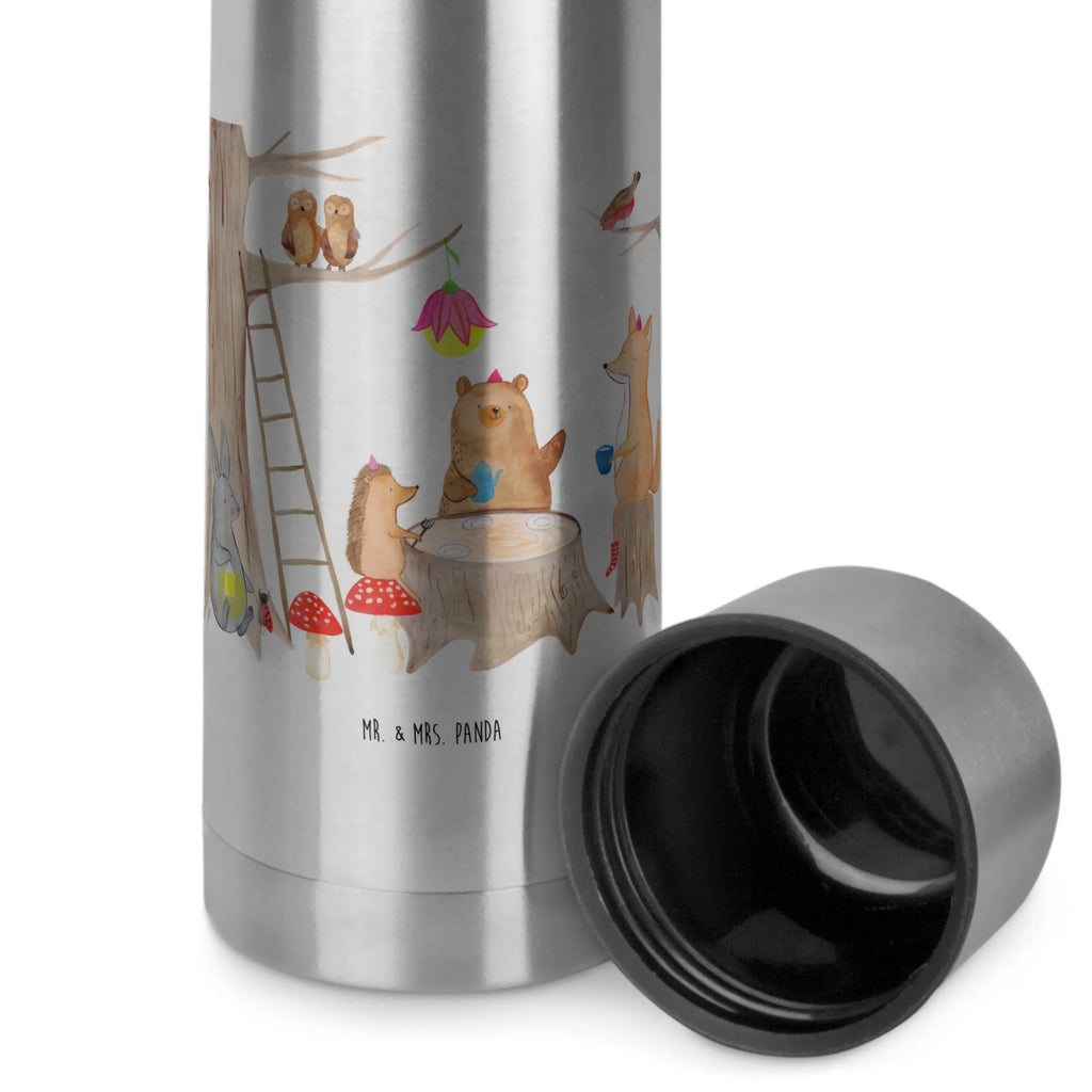 Thermos Flask forest animals picnic Thermoskanne, Tiermotive, Gute Laune, lustige Sprüche, Tiere, Fuchs, Waldtiere, Maus, Hase, Igel, Picknick, Wald, Eichhörnchen