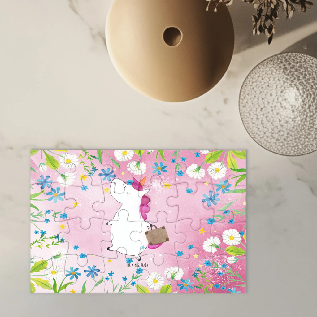 Puzzle unicorn Suitcase Puzzle, Einhorn, Einhörner, Einhorn Deko, Unicorn, albern, unicorn, Abenteuer, Koffer, lustig, Erwachsen, Reise, Gepäck, witzig, Kind, Verreisen, Spaß