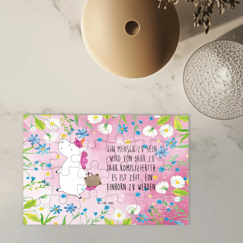 Puzzle unicorn Suitcase Puzzle, Einhorn, Einhörner, Einhorn Deko, Unicorn, albern, unicorn, Abenteuer, Koffer, lustig, Erwachsen, Reise, Gepäck, witzig, Kind, Verreisen, Spaß