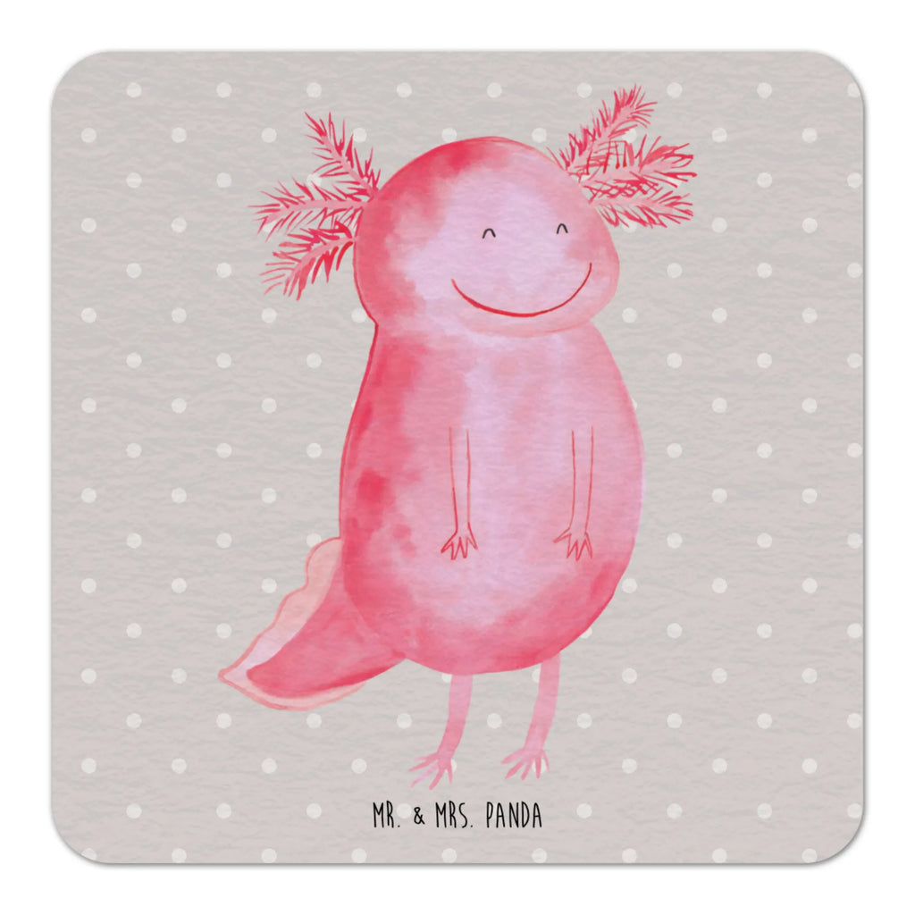 Bierdeckel Axolotl Glücklich Gastgeschenk Hochzeit, Tischdeko, Bierdeckel, Axolotl, Molch, Schwanzlurch, Lurche, Motivation, Lurch, Axolot, gute Laune