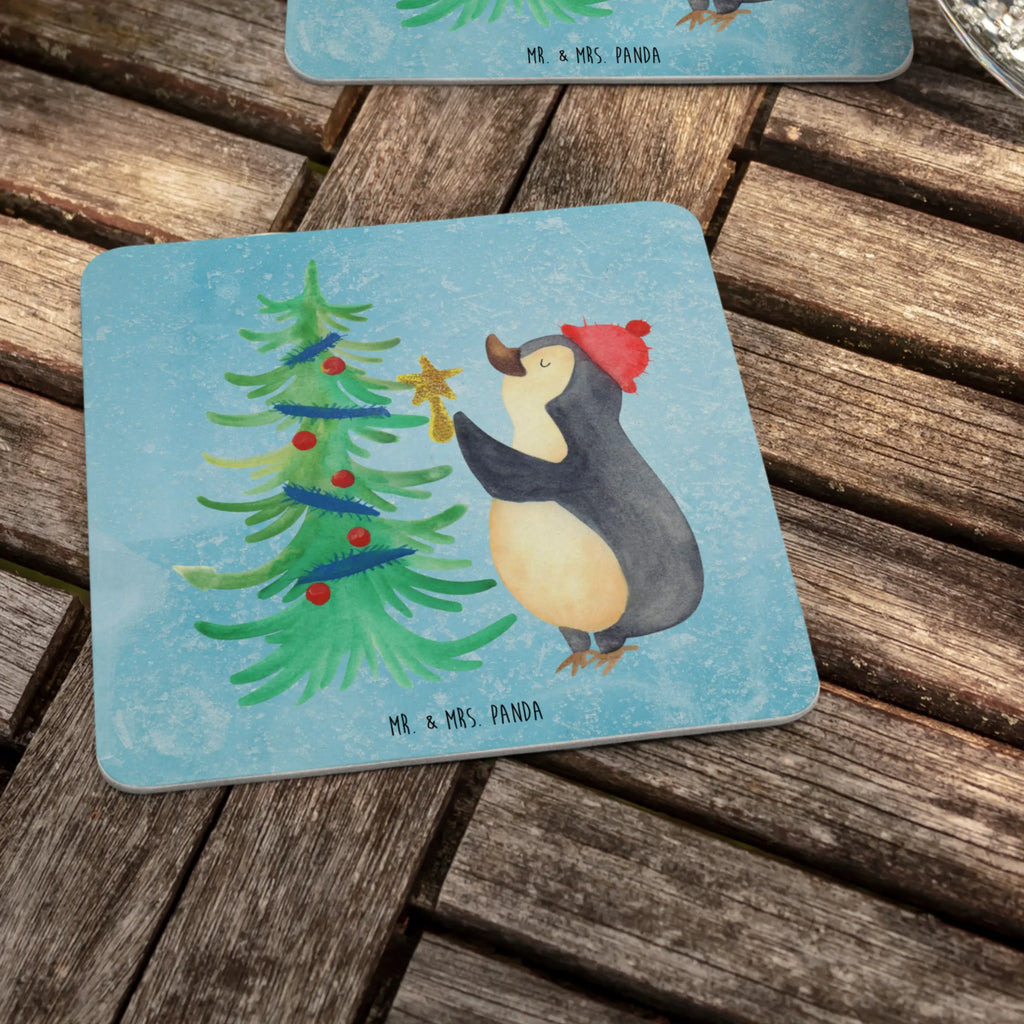 Bierdeckel Pinguin Weihnachtsbaum Gastgeschenk Hochzeit, Tischdeko, Bierdeckel, Winter, Weihnachten, Weihnachtsdeko, Nikolaus, Advent, Heiligabend, Wintermotiv, Pinguin