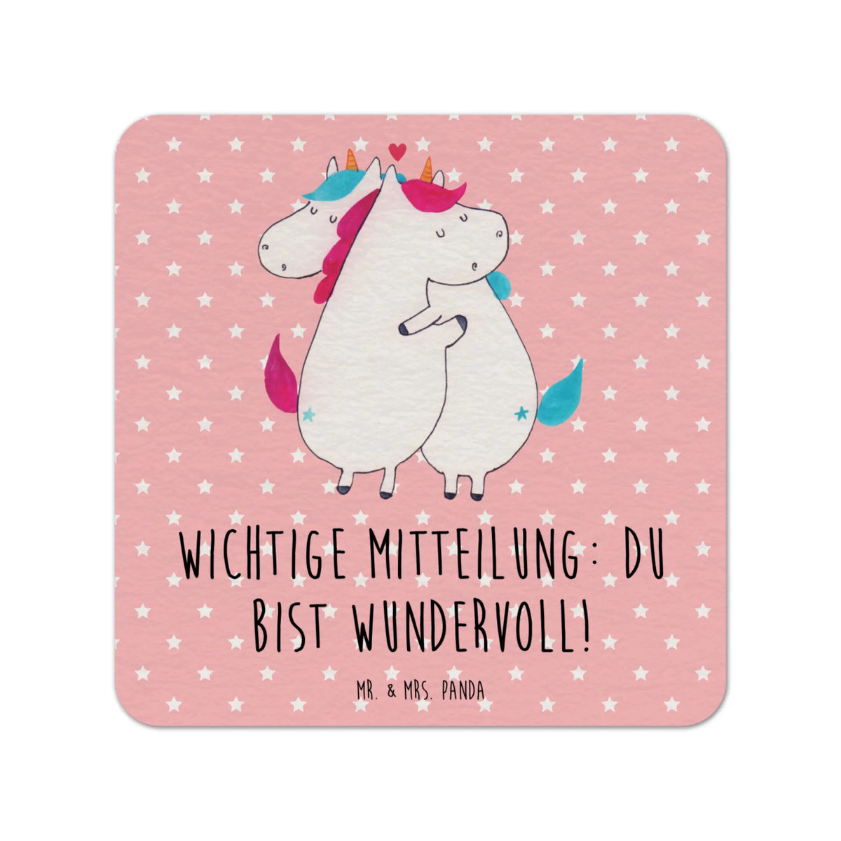 Coaster unicorn communication witty, valentine's day, gift, Thank you, marriage, saying, present