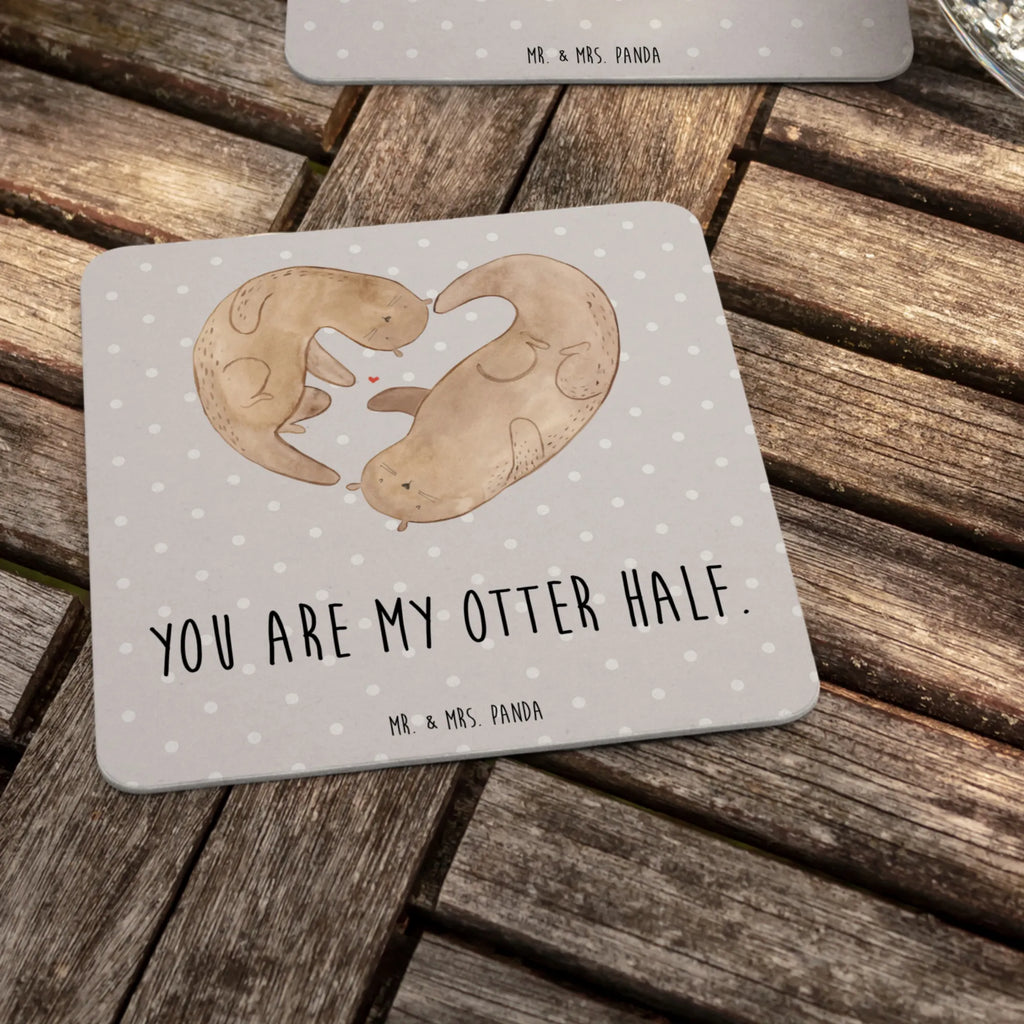 Bierdeckel Otter Herz Bierdeckel, Tischdeko, Gastgeschenk Hochzeit, Otter, Fischotter, Seeotter, Verlobung, Herz, Hochzeitstag, gemeinsames Leben, Liebesbeweis, Jahrestag, Bessere Hälfte, Liebe, Love you, Liebesgeschenk