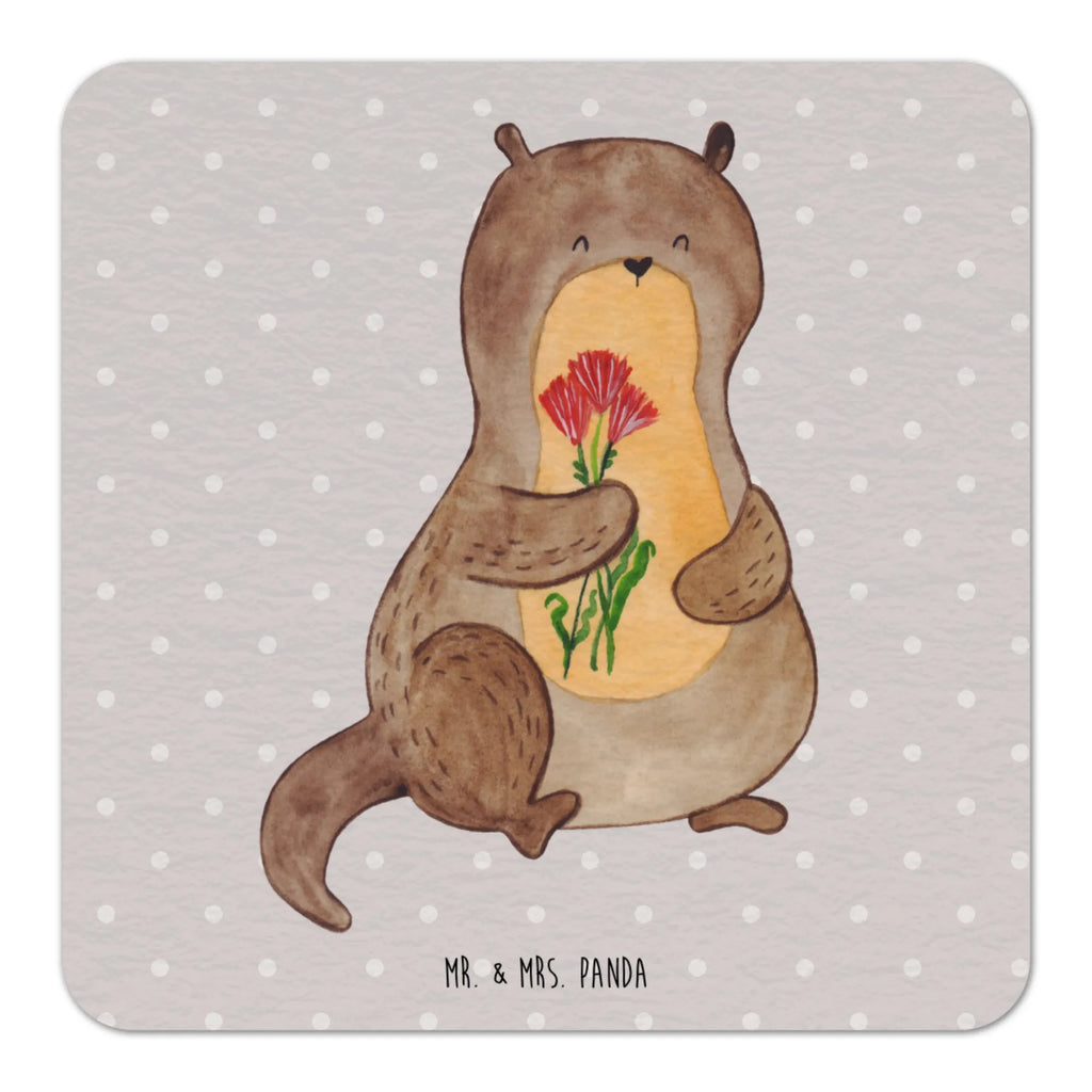 Bierdeckel Otter Blumenstrauß Tischdeko, Bierdeckel, Gastgeschenk Hochzeit, Otter, Fischotter, Seeotter, Otter Seeotter See Otter