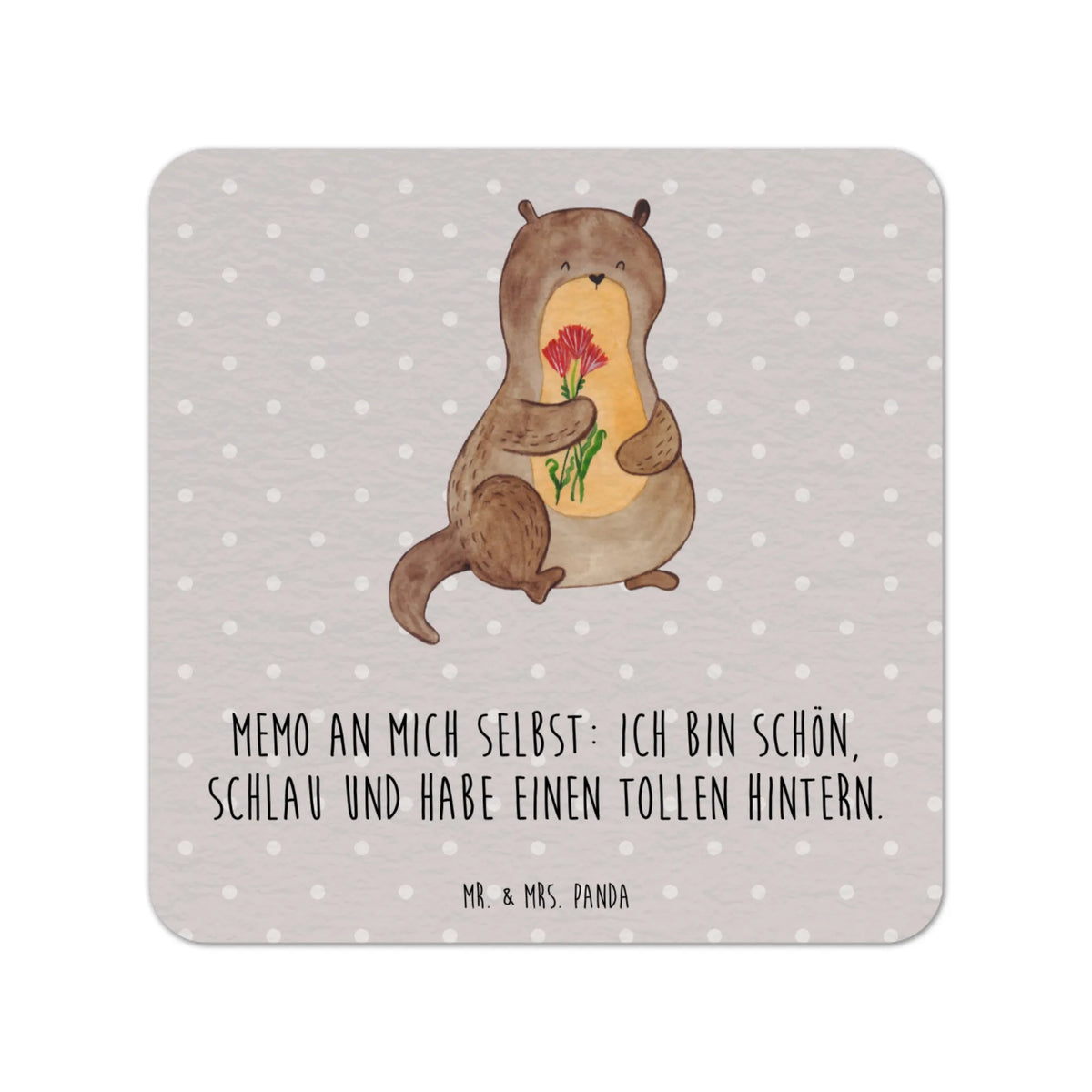 Coaster otter Bunch of flowers water animal, gifts for people in love, sea otter, marten, animal lover, aquatic animal, baby otter, predator, water, water mammal, otter gifts, gift ideas for animal lovers, animal, European otter, mammal, Otter Sea Otter Lake Otter