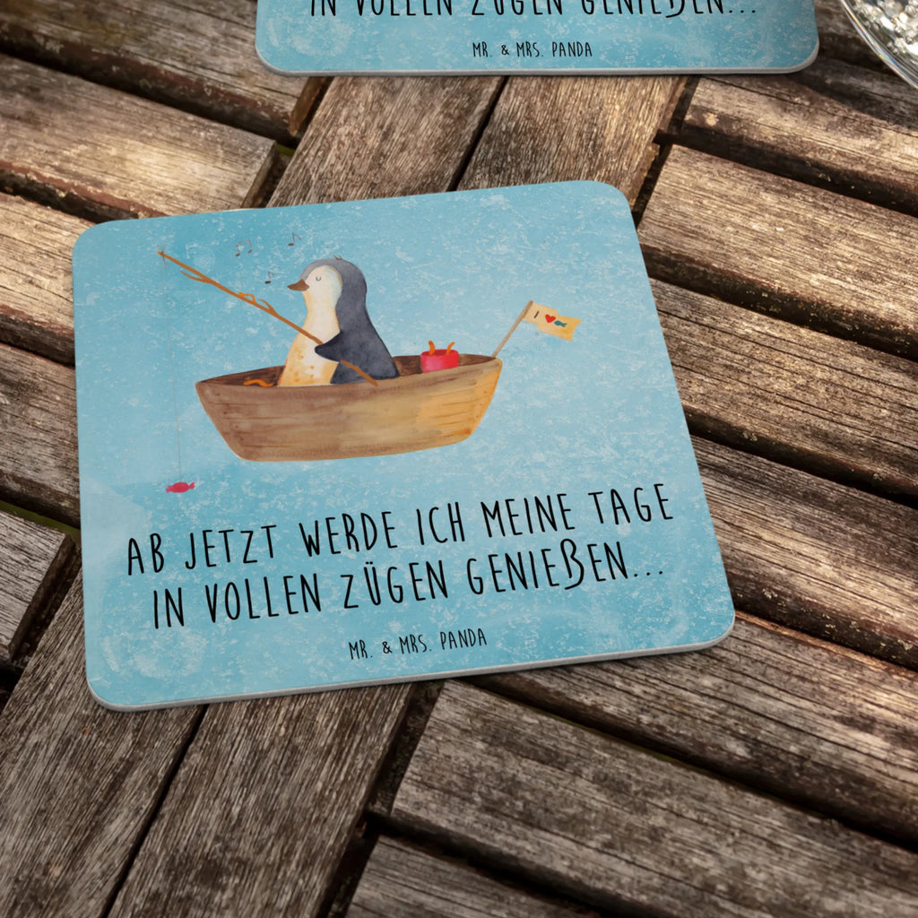 Bierdeckel Pinguin Angelboot Tischdeko, Gastgeschenk Hochzeit, Bierdeckel, Pinguin, Neustart, Pinguine, Lebenslust, Angeln, Geschenkidee Liebeskummer, Motivation, Scheidung, Angelboot, Neuanfang, Leben, Boot, genießen, Trennung