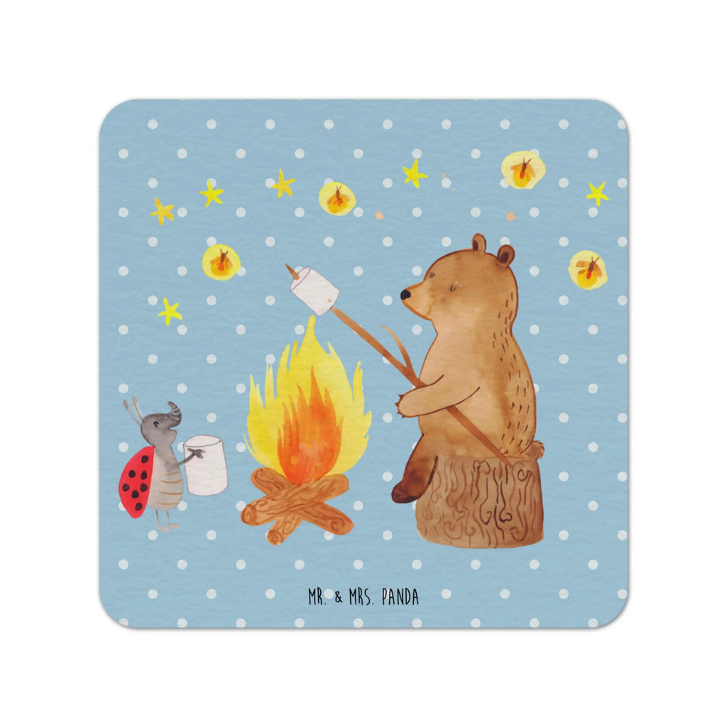 Bierdeckel Bär & Marienkäfer Lagerfeuer Tischdeko, Bierdeckel, Gastgeschenk Hochzeit, Bär, Teddy, Teddybär, Lagerfeuer