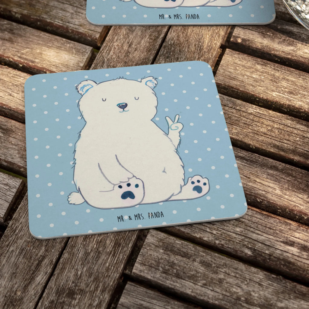 Coaster Icebear Lazy Bierdeckel, Gastgeschenk Hochzeit, Tischdeko, Bär, Teddy, Teddybär, Eisbär, Homeoffice, Entspannen, Faul, Arbeitsplatz, Relaxen, Arbeit, Nordpol, Büro, Bürojob