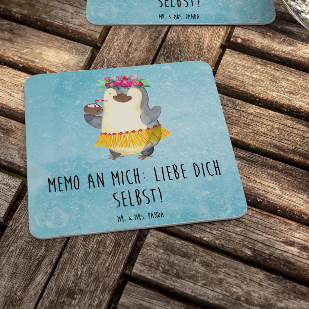 Coaster Penguin coconut Gastgeschenk Hochzeit, Tischdeko, Bierdeckel, Pinguin, Urlaub, Kokosnuss, Pinguine, Hawaii, Aloha