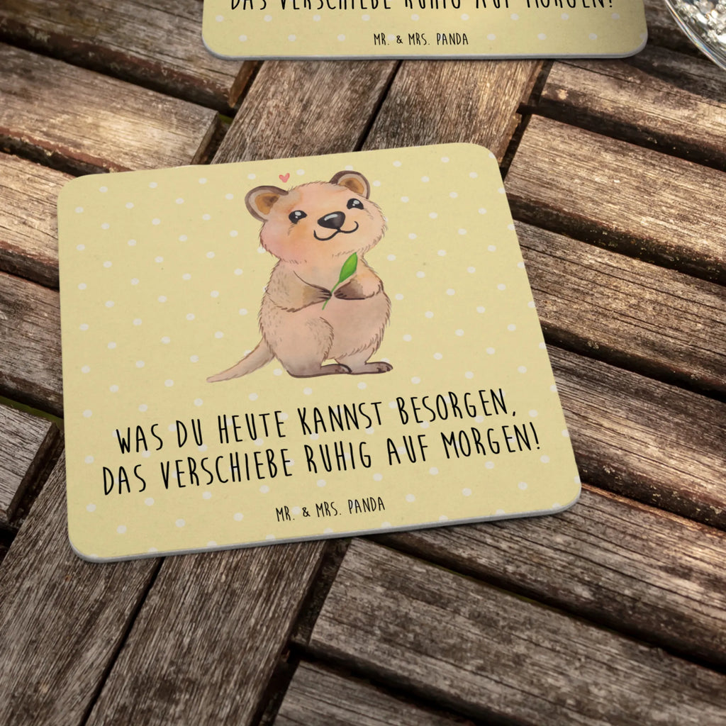 Bierdeckel Quokka Happy Bierdeckel, Tischdeko, Gastgeschenk Hochzeit, Tiermotive, Gute Laune, lustige Sprüche, Tiere, Verschieben, Niedliches Tier, Lustiger Spruch, Quokka, Dinge erledigen, Aufschieberitis