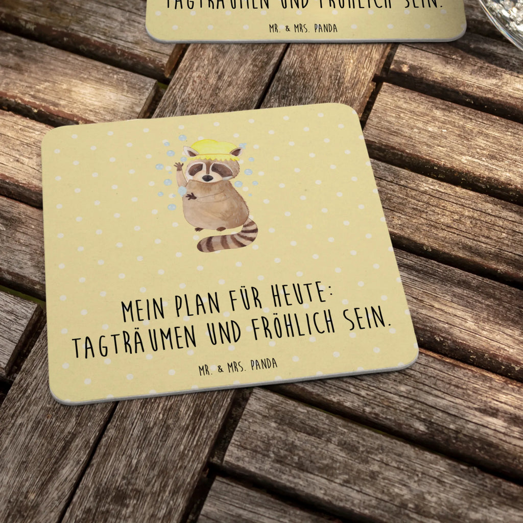 Bierdeckel Waschbär Tischdeko, Gastgeschenk Hochzeit, Bierdeckel, Tiermotive, Gute Laune, lustige Sprüche, Tiere, waschen, Tagträumen, Seifenblasen, Fröhlich, Plan, Waschbär