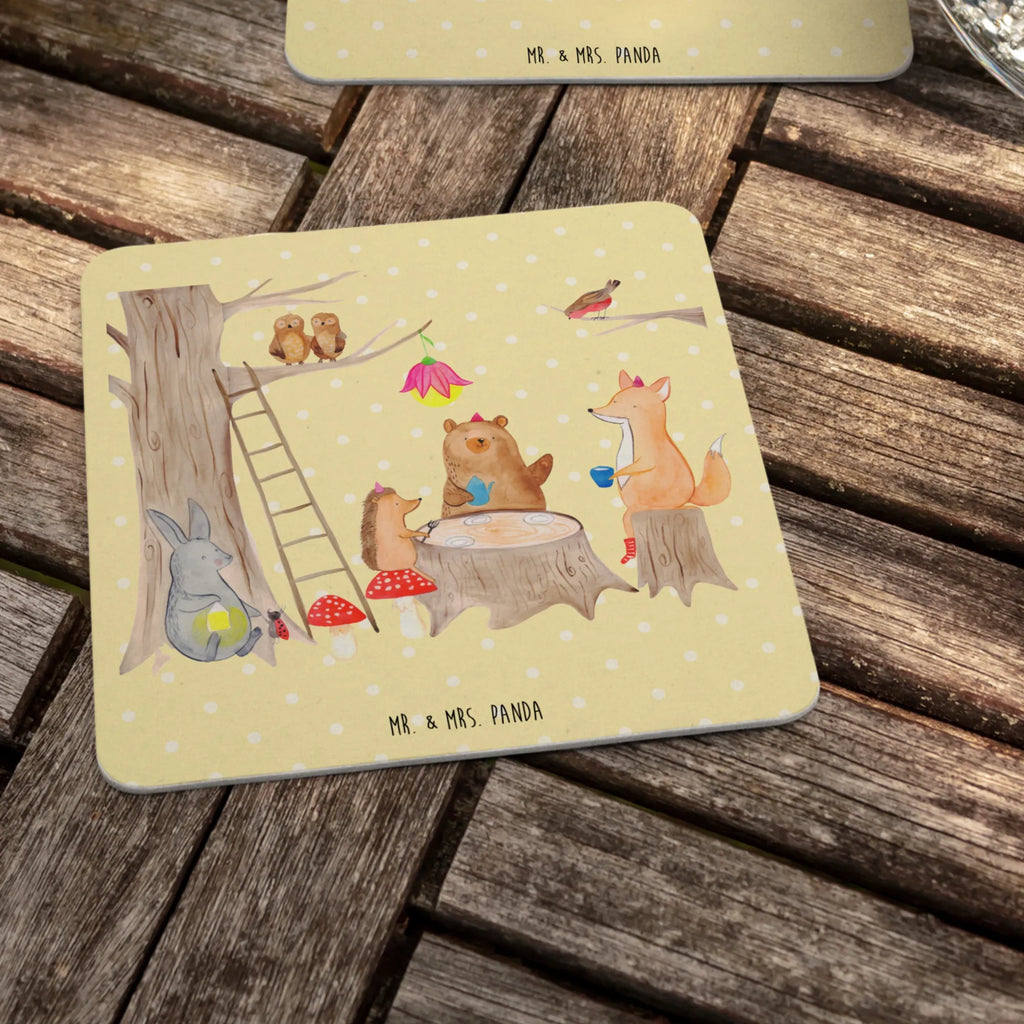 Coaster forest animals picnic Gastgeschenk Hochzeit, Tischdeko, Bierdeckel, Tiermotive, Gute Laune, lustige Sprüche, Tiere, Maus, Eichhörnchen, Fuchs, Igel, Hase, Picknick, Waldtiere, Wald