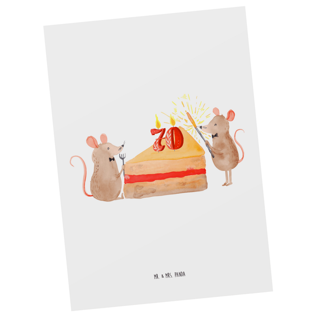 Postkarte 70. Geburtstag Mäuse Kuchen Postkarte, Karte, Geschenkkarte, Grußkarte, Einladung, Ansichtskarte, Geburtstagskarte, Einladungskarte, Dankeskarte, Geburtstag, Geburtstagsgeschenk, Geschenk, Maus, Geburtstage, Happy Birthday, Geburtstagsfeier