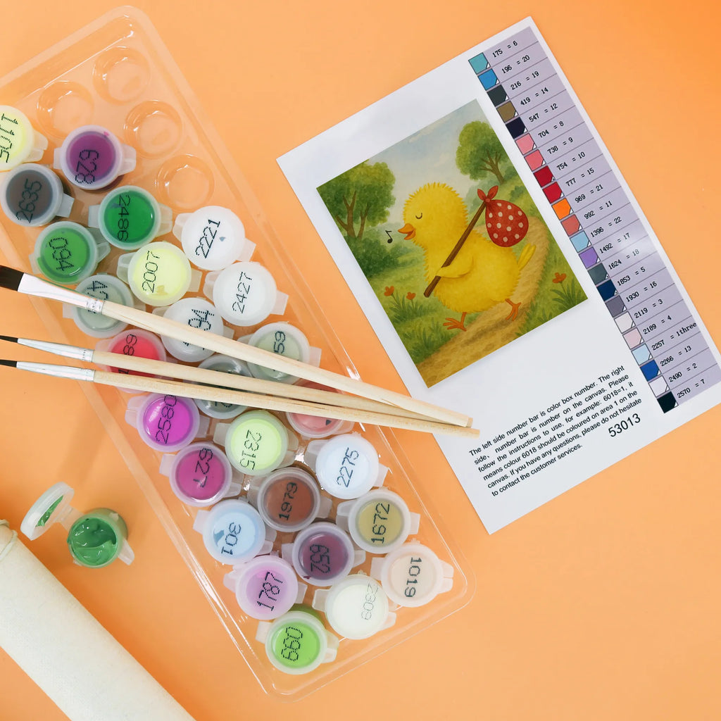 Paint by Numbers chick wander Design Malen, DIY, Künstler, Kreativität, Malen nach Zahlen, Kunstwerk, Ausmalbild, Baseln, Bastelidee, Ostern, Osterhase, Ostergeschenke, Osternest, Osterdeko, Geschenke zu Ostern, Ostern Geschenk, Ostergeschenke Kinder, Ostern Kinder, Osterei, Grüße, Zeitmanagement, Freude, Wunder, Weltenbummler, Ei, Frühlingsgefühle, Frohe Ostern, Flausen, Ostergrüße, liebe Grüße, Küken, Ostereier, Reisen, Zeit, Backpacker