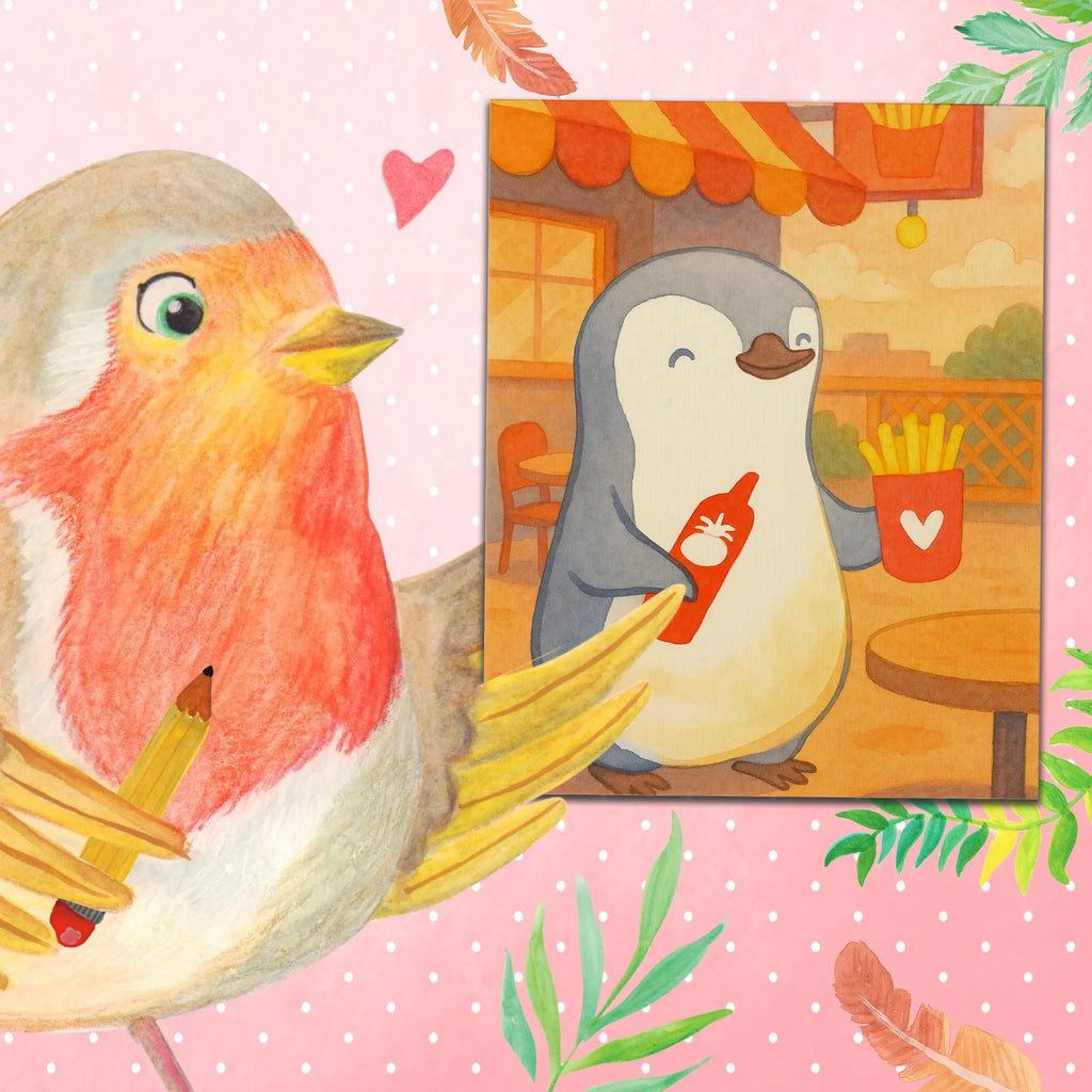 Paint by Numbers penguin French fries Design Love, Loving, Two, Together, Marriage, Engagement, Proposal of marriage, Love gift, gift for her, gift for him, anniversary gift, Valentine&#39;s Day Gift for Women Love Gift Anniversary Wedding Anniversary Party Favor Gift for Girlfriend Gift for Partner Boyfriend Gift Token of Love for Men for Husband