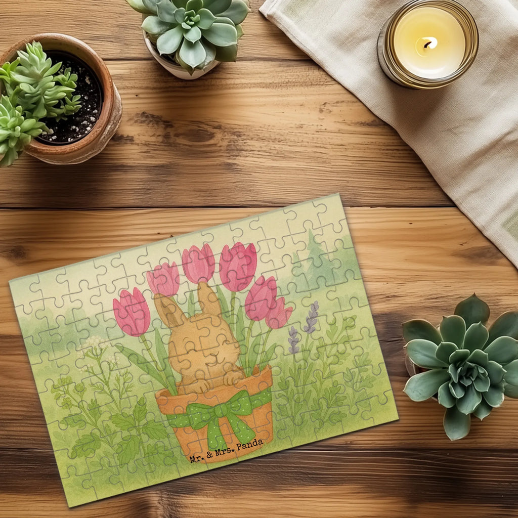 Puzzle Rabbit Tulips Design Puzzle, Ostern, Osterhase, Ostergeschenke, Osternest, Osterdeko, Geschenke zu Ostern, Ostern Geschenk, Ostergeschenke Kinder, Ostern Kinder, Hase, Ostergeschenk, Tulpen, Blumenstrauß, Alternative zu Blumen