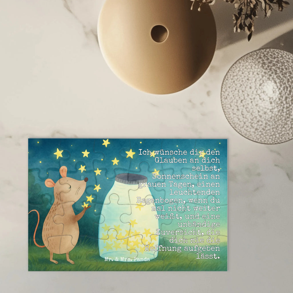 Puzzle Maus Sterne Design Puzzle, Tiermotive, Gute Laune, lustige Sprüche, Tiere, Geburt, Taufgeschenk, Wunsch, erstes Kind, Sterne, Geburtstag, Maus, Kind, Taufe, Träume, Kindergeburtstag, Hoffnung, Schwangerschaft