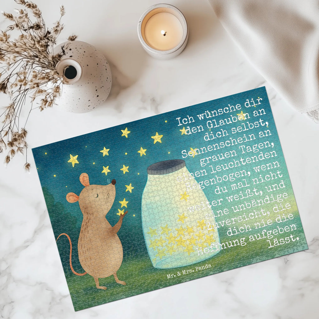 Puzzle Maus Sterne Design Puzzle, Tiermotive, Gute Laune, lustige Sprüche, Tiere, Geburt, Taufgeschenk, Wunsch, erstes Kind, Sterne, Geburtstag, Maus, Kind, Taufe, Träume, Kindergeburtstag, Hoffnung, Schwangerschaft
