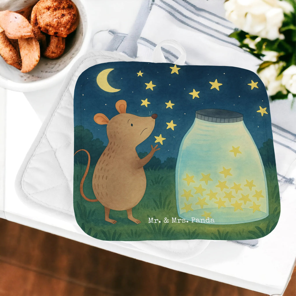 2er Set Topflappen  Maus Sterne Design