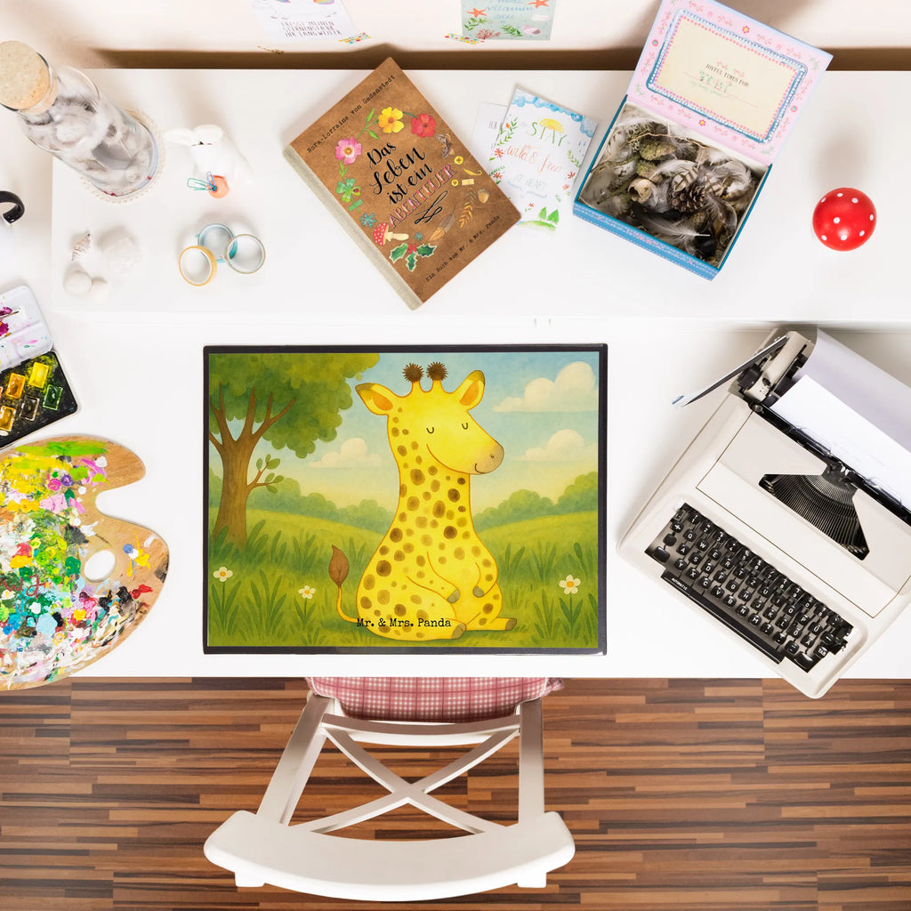 Desk pad giraffe Satisfied Design Schreibunterlage, Schreibtischauflage, Bürobedarf, Büroartikel, Schreibwaren, Schreibtisch Unterlagen, Schreibtischunterlage Groß, Afrika, Wildtiere, Giraffe, Zufrieden, Glück, Abenteuer