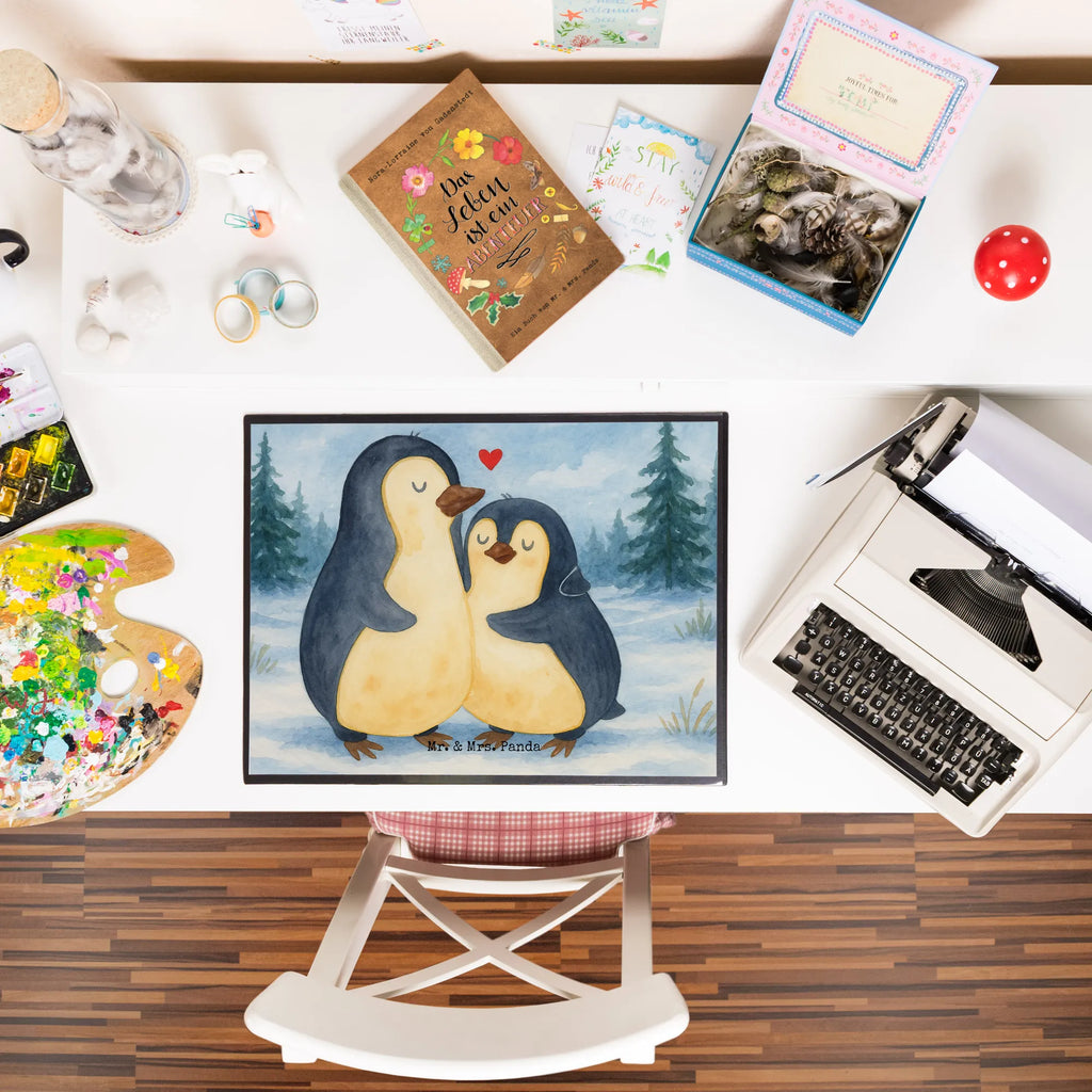 Schreibtischunterlage Pinguin umarmen Design